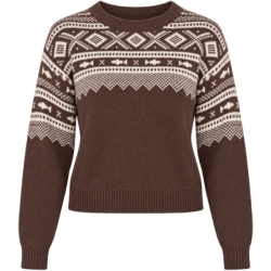 WOMEN'S HARBOR SWEATER WASHED - BROWN MEDIUM